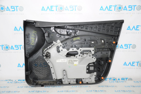 Door trim card front left Dodge Dart 13-14 black with gray insert, under the gas tank flap opening button, scuffs