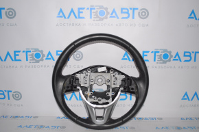 Naked steering wheel Mazda 6 13-16 leather under petals black gray insert, with pads