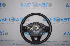 Naked steering wheel Mazda 6 13-16 leather under petals black gray insert, with pads