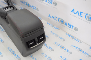 Central console armrest Mazda 6 13-15 prerest, black, red stitching