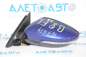 Left side mirror complete VW Passat b8 16-19 USA 6 pins, turn signal, blue