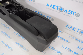 Honda Civic X FC 16-21 center console, armrest, and cup holders, black cloth