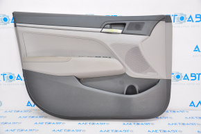Door trim card front left Hyundai Elantra AD 17-18 leather gray, worn