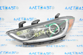 Headlight front left bare Hyundai Elantra AD 17-18 dorest halogen, scratches on glass
