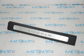 Door sill trim front left Lincoln MKC 15-19 black with backlight, worn, dented