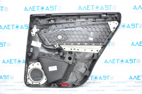 Door trim card rear left VW Tiguan 18-20 black, gray leather insert, armrest leather black