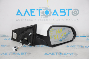 Side mirror right complete Hyundai Sonata 15-17 8 pins, BSM, turn signal, white
