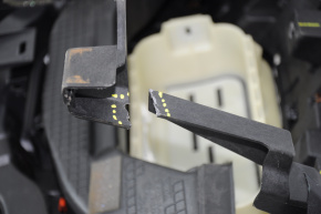 Torpedo front panel without AIRBAG Lincoln MKC 15-19 black THX, broken glove compartment mount, butt