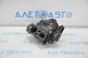 Cooling pump with thermostat housing assembly Audi Q5 8R 11-17 2.0T, hybrid with thermostat, plastic