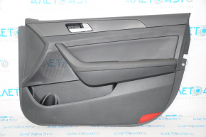 Door trim panel, front right, Hyundai Sonata 15-17 USA, black