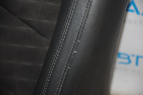 Driver's seat Hyundai Sonata 15-19 without airbag, electric not working, leather black, worn