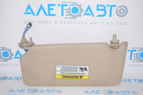 Right sun visor for Honda Accord 13-17, beige, without hook