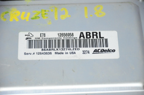 ECU block engine computer Chevrolet Cruze 11-15 1.8