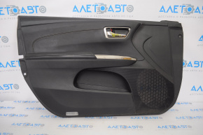 Door trim card front left Toyota Avalon 13-18 XLE black, armrest leather black