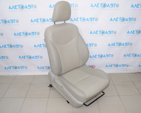 Passenger seat Toyota Prius V 12-17 without airbag, manual, leather gray