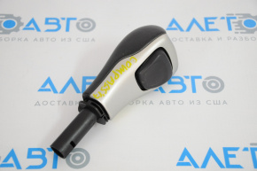 Gear knob Jeep Compass 17-22 leather, gray overlay, worn