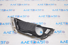Right bumper grille Jeep Compass 17-21 with chrome molding, under fog lights