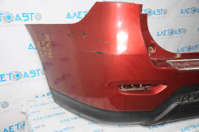 Bare rear bumper Nissan Pathfinder 13-16 prerest, red