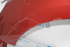 Front left wing Nissan Pathfinder 13-20 red NAH, Taiwan, creased, dented