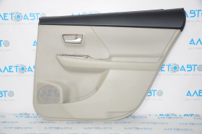Door trim card rear right Toyota Prius V 12-14 beige leather, creases on the handle