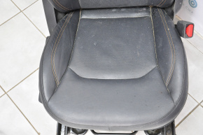Passenger seat Jeep Compass 17-20 without airbag, mechanical, leather black