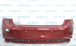 Bare rear bumper Lexus ES300h 13-15 for parking sensors, red, small bumps