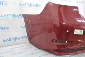 Bare rear bumper Lexus ES300h 13-15 for parking sensors, red, small bumps