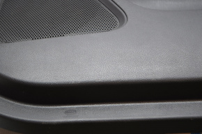 Door trim card front right Mitsubishi Outlander 14-15 black with black insert leather, molding gray under carbon structure, scratches