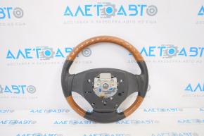 Naked steering wheel Lexus ES300h ES350 13-16 pre-rest, black leather, light wood, heated