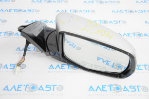 Side mirror right complete Acura MDX 14-16 14 pins, dimming, turn signal, silver, scratches