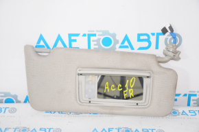 Right visor for Honda Accord 18-22, Platinum Gray, without hook
