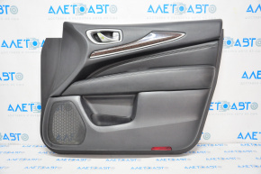 Door trim card front right Infiniti JX35 QX60 13-15 leather black, scratches