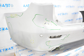 Bare rear bumper Infiniti JX35 QX60 13-15 pre-restored for parking, silver, tears, broken fasteners