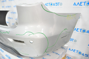 Bare rear bumper Infiniti JX35 QX60 13-15 pre-restored for parking, silver, tears, broken fasteners