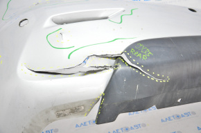 Bare rear bumper Infiniti JX35 QX60 13-15 pre-restored for parking, silver, tears, broken fasteners