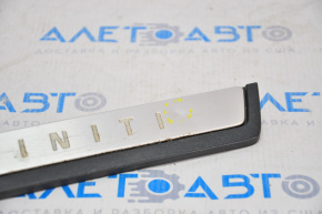 Door sill trim rear left outer Infiniti JX35 QX60 13-17 chrome, type 2, butt