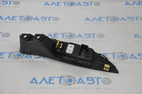 Rear left window lift control for a 16-19 Chevrolet Volt, black, with trim