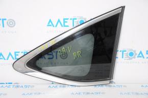 Rear right fixed glass window for Honda CRV 12-16 chrome