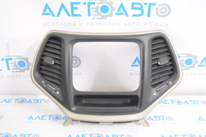 Frame for radio with air ducts Jeep Cherokee KL 14-18 for large display
