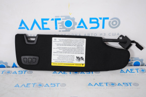 Left visor Ford Mustang mk6 15- coupe black with control