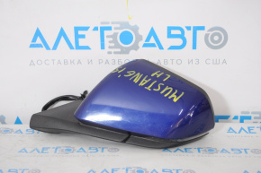 Left side mirror complete Ford Mustang mk6 15-12 pins, BSM, turn signal, backlight, blue