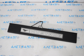 Door sill trim outer right Ford Mustang mk6 15-23 coupe, black with backlight