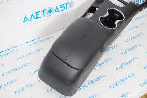 Central console armrest and cup holders Ford Mustang mk6 15-23 complete leather black, crackle