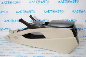 Console center armrest and cup holders Lincoln MKX 16-18 beige with black armrest, def nak
