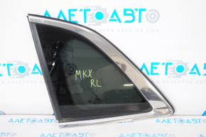 Rear left window, blind glass, Lincoln MKX 16" - chrome