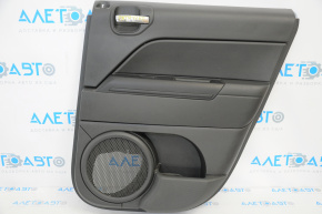 Door trim card rear right Jeep Patriot 11-17 plastic and leather, black, worn
