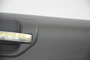 Door trim card rear right Jeep Patriot 11-17 plastic and leather, black, worn