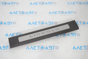 Door sill trim front left Lincoln MKX 16-18 black with chrome and backlight