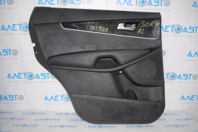 Door trim card rear left Kia Sorento 16-18 black, leather, scratches, broken fastener