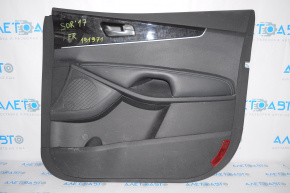 Door trim card front right Kia Sorento 16-18 black, leather, worn
